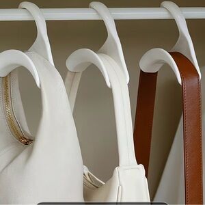 Purse Hangers Multi-Purpose Hangers Set of 6 White